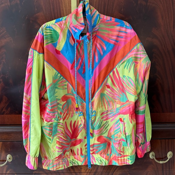 FARM RIO Mixed Painted Birds Windbreaker - Picture 7 of 17